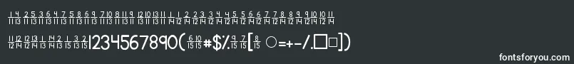 Kgtraditionalfractions2 Font – White Fonts on Black Background