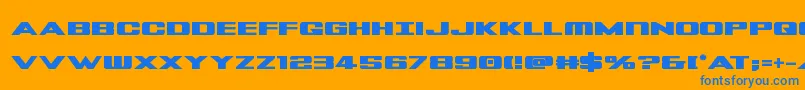 Tigersharkbold Font – Blue Fonts on Orange Background