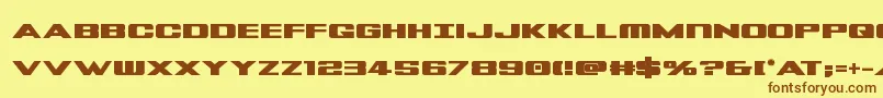 Tigersharkbold Font – Brown Fonts on Yellow Background