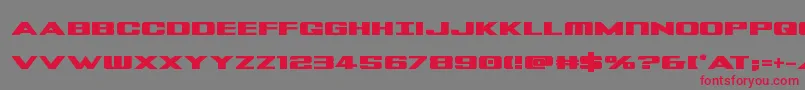 フォントTigersharkbold – 赤い文字の灰色の背景