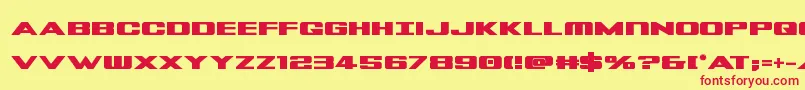 Tigersharkbold Font – Red Fonts on Yellow Background