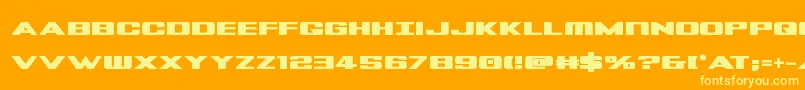 Tigersharkbold Font – Yellow Fonts on Orange Background
