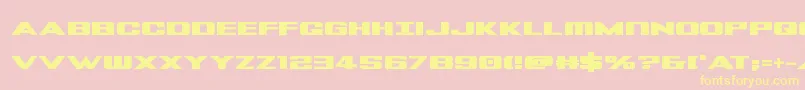 fuente Tigersharkbold – Fuentes Amarillas Sobre Fondo Rosa