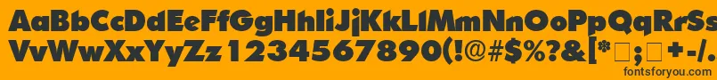 CandellaDisplaySsi Font – Black Fonts on Orange Background