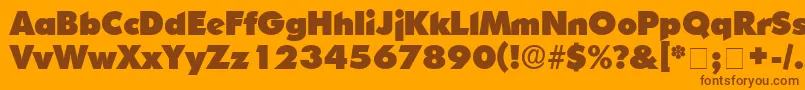 Шрифт CandellaDisplaySsi – коричневые шрифты на оранжевом фоне