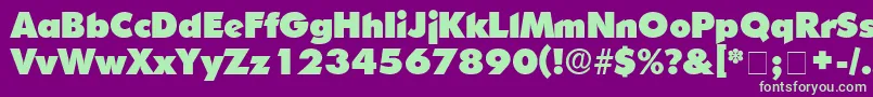 CandellaDisplaySsi Font – Green Fonts on Purple Background