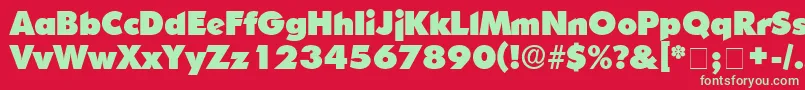 CandellaDisplaySsi Font – Green Fonts on Red Background
