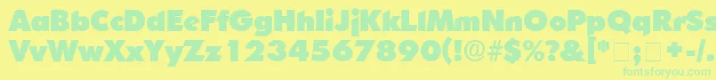 CandellaDisplaySsi Font – Green Fonts on Yellow Background
