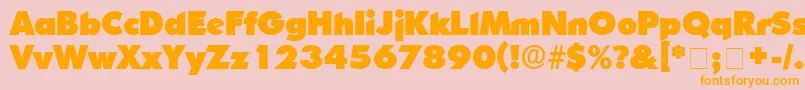 CandellaDisplaySsi Font – Orange Fonts on Pink Background