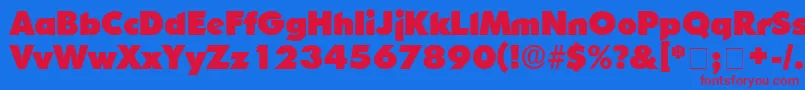 CandellaDisplaySsi Font – Red Fonts on Blue Background