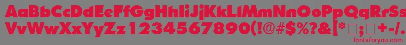 CandellaDisplaySsi Font – Red Fonts on Gray Background