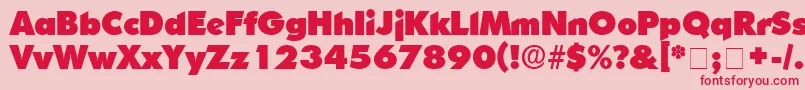 CandellaDisplaySsi Font – Red Fonts on Pink Background