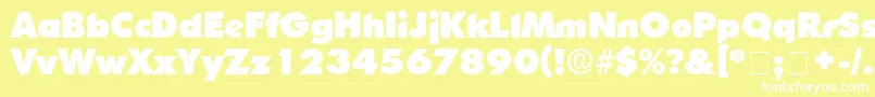 CandellaDisplaySsi Font – White Fonts on Yellow Background