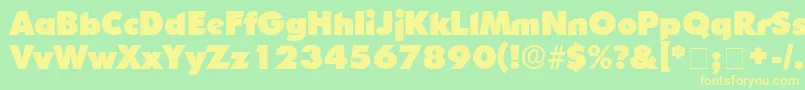 CandellaDisplaySsi Font – Yellow Fonts on Green Background