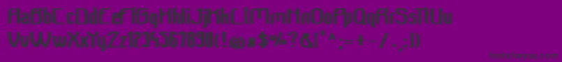 フォントBeeridgevintagebold – 紫の背景に黒い文字