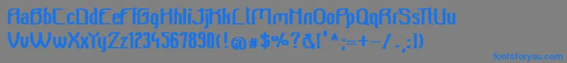 Шрифт Beeridgevintagebold – синие шрифты на сером фоне
