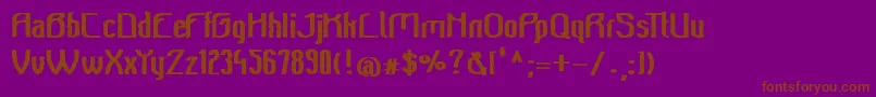 Шрифт Beeridgevintagebold – коричневые шрифты на фиолетовом фоне