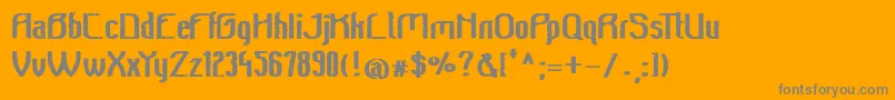 Шрифт Beeridgevintagebold – серые шрифты на оранжевом фоне