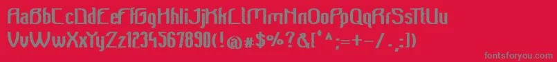 Шрифт Beeridgevintagebold – серые шрифты на красном фоне