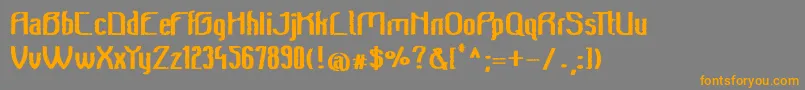 Шрифт Beeridgevintagebold – оранжевые шрифты на сером фоне