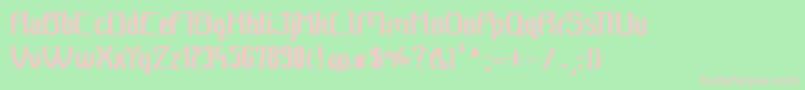 Шрифт Beeridgevintagebold – розовые шрифты на зелёном фоне