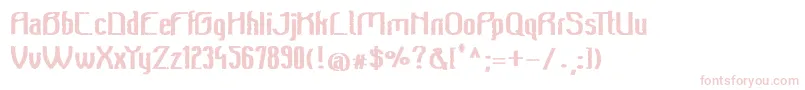 Шрифт Beeridgevintagebold – розовые шрифты на белом фоне