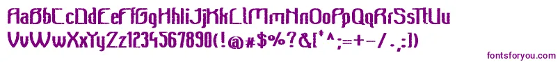 Шрифт Beeridgevintagebold – фиолетовые шрифты на белом фоне
