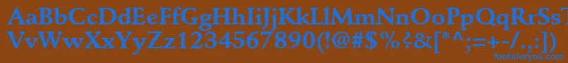 DeutchSsiBold Font – Blue Fonts on Brown Background