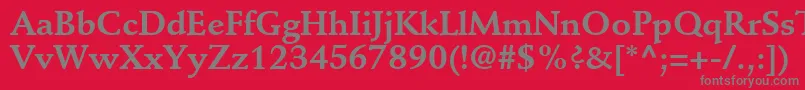 DeutchSsiBold-Schriftart – Graue Schriften auf rotem Hintergrund