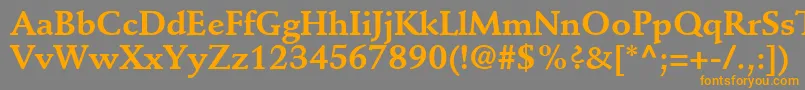 DeutchSsiBold Font – Orange Fonts on Gray Background