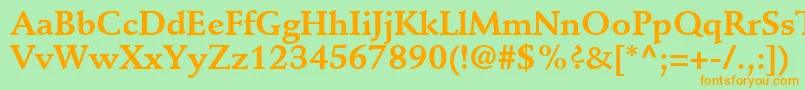 DeutchSsiBold Font – Orange Fonts on Green Background