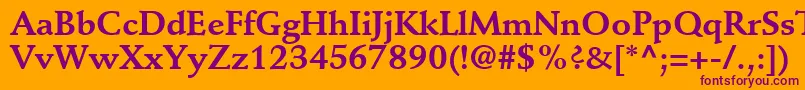 DeutchSsiBold Font – Purple Fonts on Orange Background