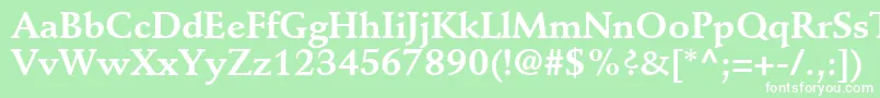 DeutchSsiBold Font – White Fonts on Green Background
