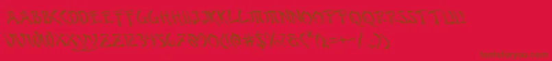 Bushidol-fontti – ruskeat fontit punaisella taustalla