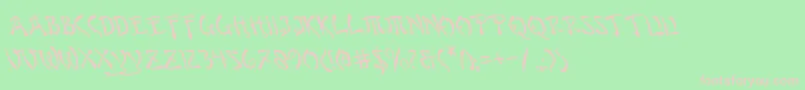 Bushidol Font – Pink Fonts on Green Background