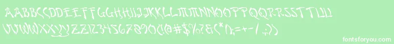Bushidol Font – White Fonts on Green Background