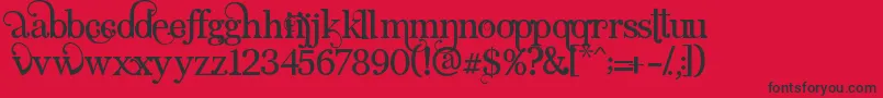 AngelicSerif Font – Black Fonts on Red Background