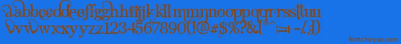 More about AngelicSerif Font AngelicSerif Font – Brown Fonts on Blue Background