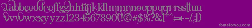 Fonte AngelicSerif – fontes cinzas em um fundo violeta