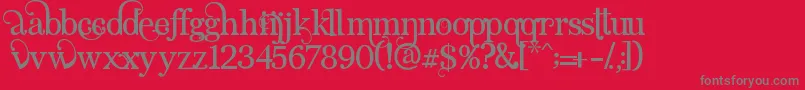 AngelicSerif Font – Gray Fonts on Red Background