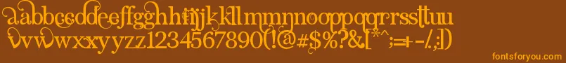 AngelicSerif Font – Orange Fonts on Brown Background