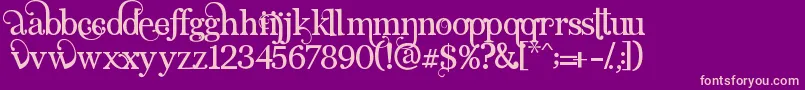AngelicSerif Font – Pink Fonts on Purple Background