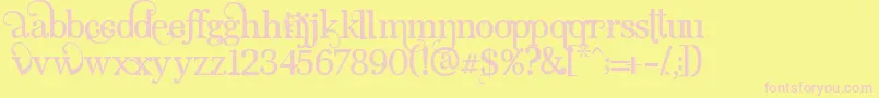 AngelicSerif Font – Pink Fonts on Yellow Background