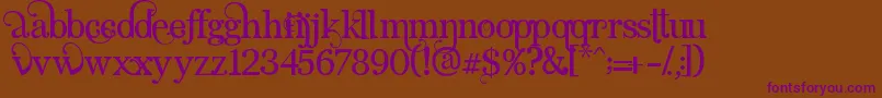 AngelicSerif Font – Purple Fonts on Brown Background