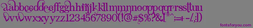 AngelicSerif Font – Purple Fonts on Gray Background