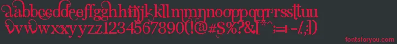 Шрифт AngelicSerif – красные шрифты на чёрном фоне