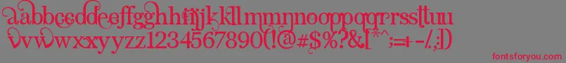 AngelicSerif Font – Red Fonts on Gray Background