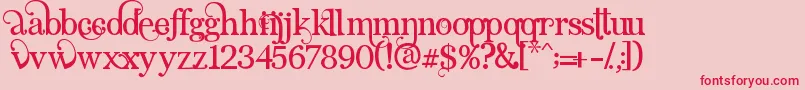 AngelicSerif Font – Red Fonts on Pink Background