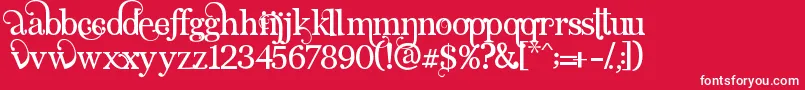 AngelicSerif Font – White Fonts on Red Background