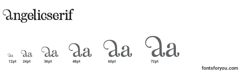 Размеры шрифта AngelicSerif (63107)